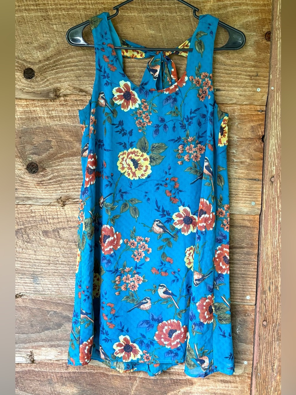 As U Wish Women'Small Floral Mini Dress in Blue Size Small